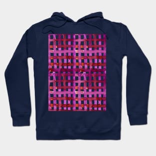 Watercolor grid - magenta Hoodie